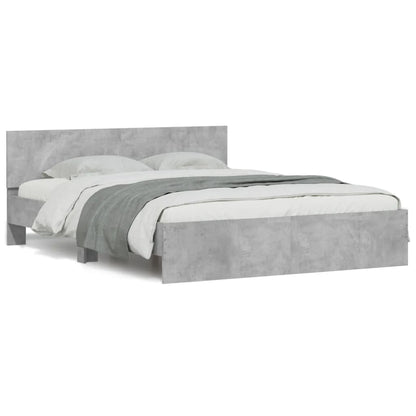 Bed Frame | Concrete grey | Engineered wood, Plywood | Double | Durable
