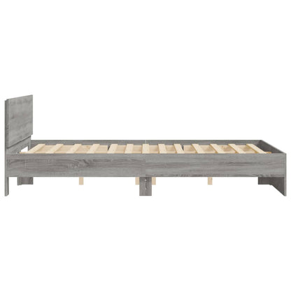 Bed Frame | Grey Sonoma | Engineered wood and Plywood | Double | Durable