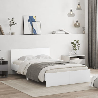 Bed Frame | White | Engineered Wood | Double | Robust | Bed Frame