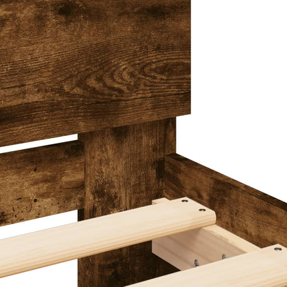 Bed Frame | Smoked Oak | Engineered Wood | 135x190 cm Double | Modern