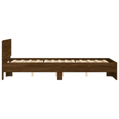 Bed Frame | Brown Oak | Engineered Wood | Double |  Durable  | Bed Frame