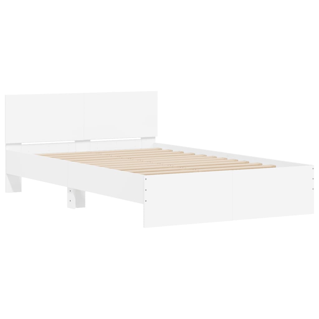 Bed Frame | White | Engineered Wood, Plywood | Small Double |  Durable