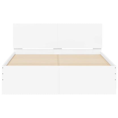 Bed Frame | White | Engineered Wood, Plywood | Small Double |  Durable