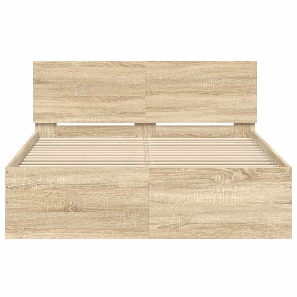 Bed Frame | Sonoma Oak | Engineered wood | Small Double | Modern