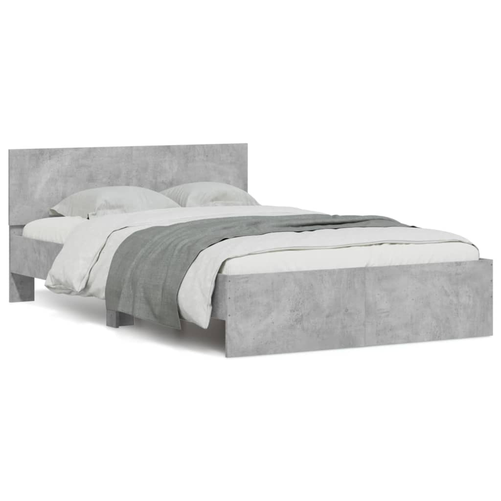 Bed Frame | Concrete Grey | Engineered wood, Plywood | Small Double