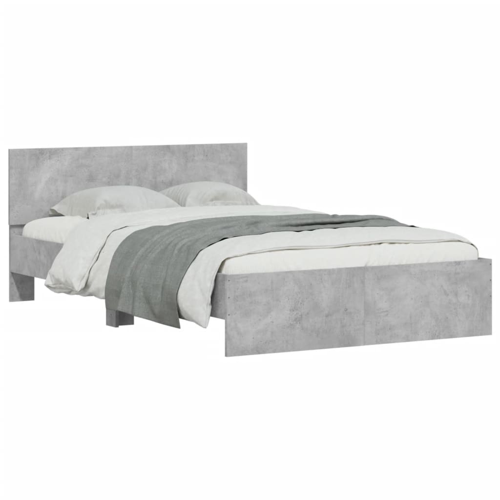 Bed Frame | Concrete Grey | Engineered wood, Plywood | Small Double