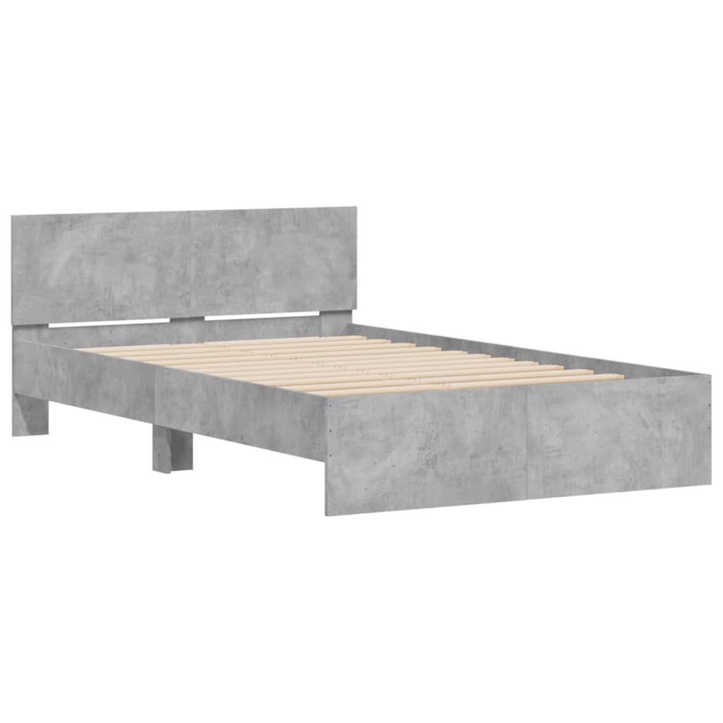Bed Frame | Concrete Grey | Engineered wood, Plywood | Small Double