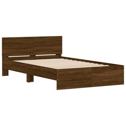 Bed Frame | Brown Oak | Engineered wood, Plywood | Small Double | Modern
