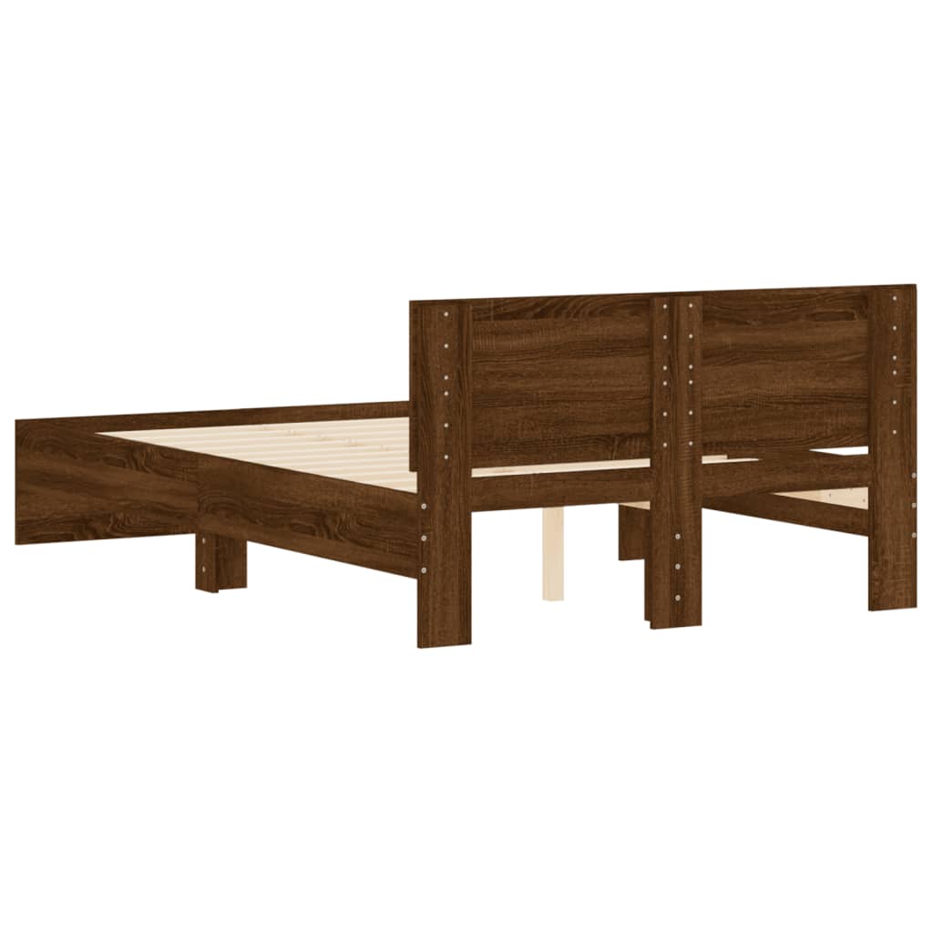 Bed Frame | Brown Oak | Engineered wood, Plywood | Small Double | Modern