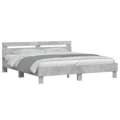 Bed Frame | Concrete grey | Engineered wood, plywood | Double | Bed Frame
