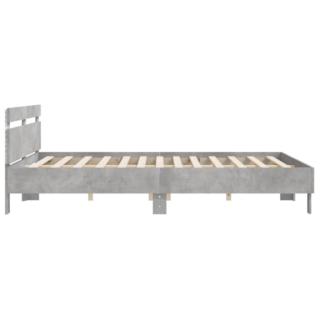 Bed Frame | Concrete grey | Engineered wood, plywood | Double | Bed Frame