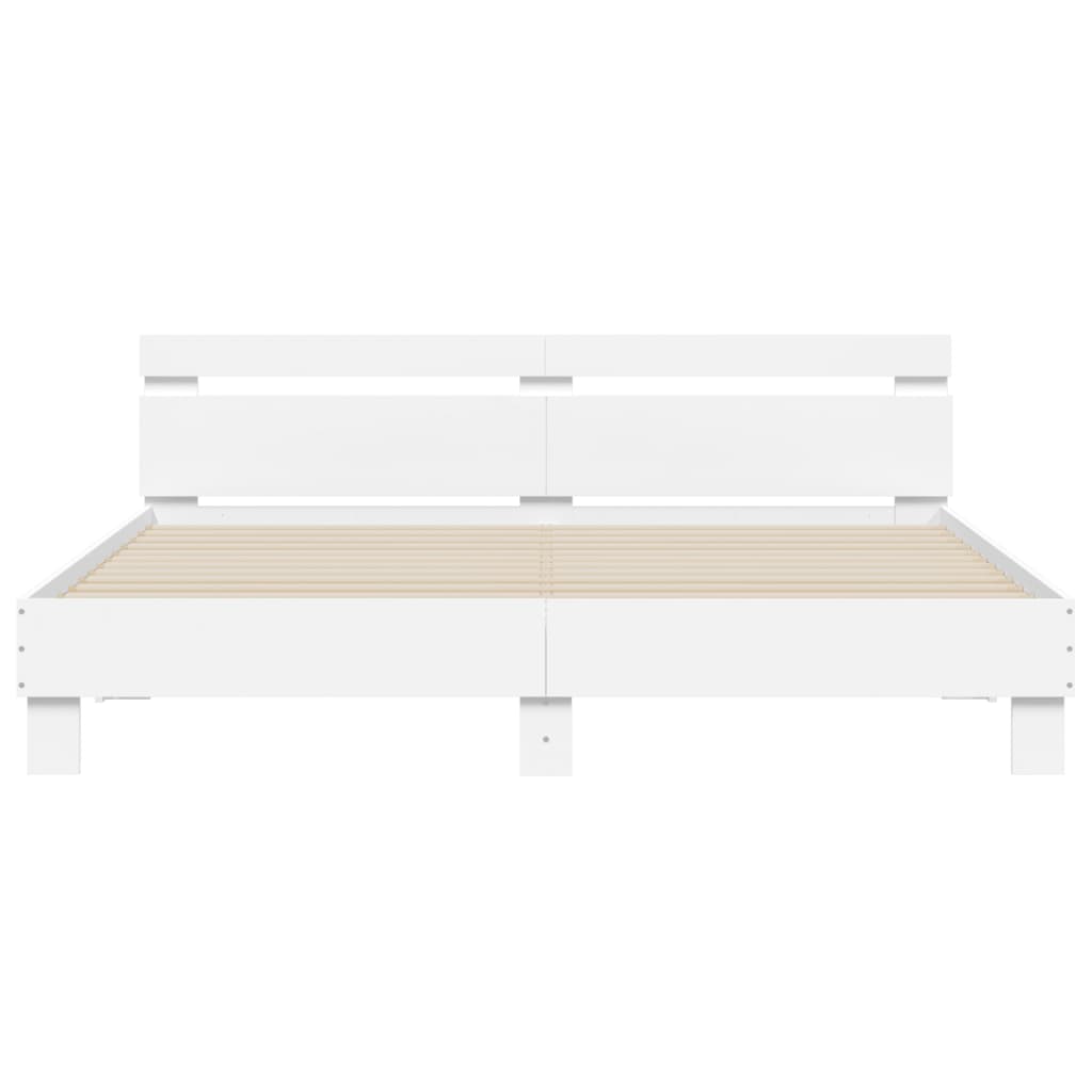 Bed Frame | White | Engineered wood | King | Bed Frame | Rectangular