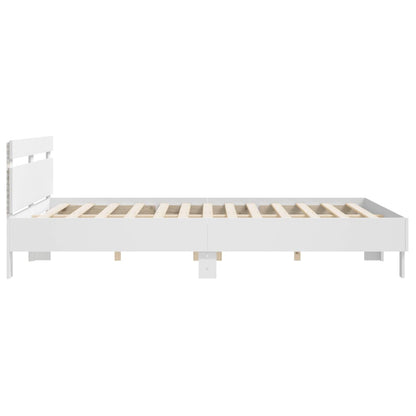 Bed Frame | White | Engineered wood | King | Bed Frame | Rectangular