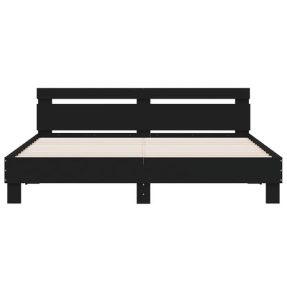 Bed Frame | Black | Engineered wood | 160 x 200 cm | Bed Frame