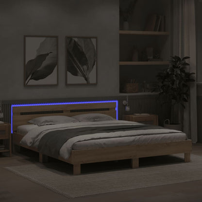 Bed Frame | Sonoma oak | Engineered wood | 160x200 cm mattress size