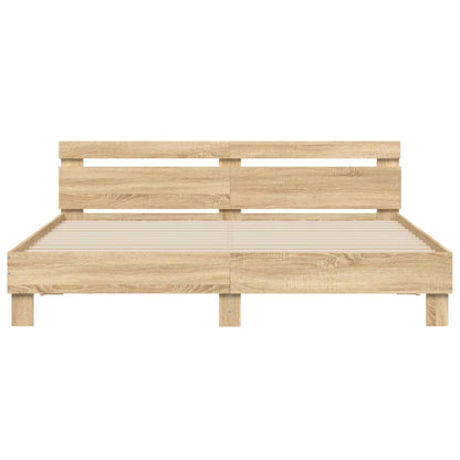 Bed Frame | Sonoma oak | Engineered wood | 160x200 cm mattress size