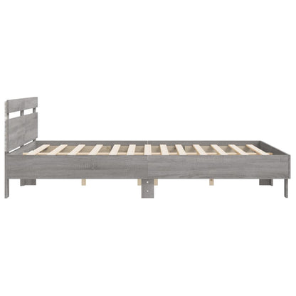 Bed Frame | Grey Sonoma | Engineered wood, Plywood | 160x200 cm