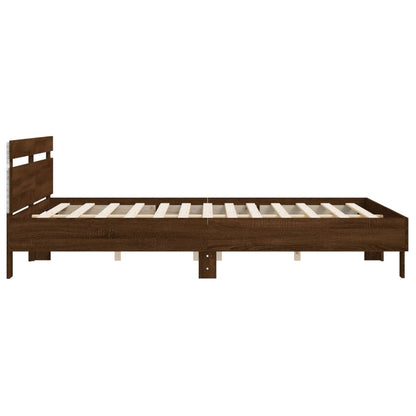 Bed Frame | Brown Oak | Engineered wood | Double | Bed Frame