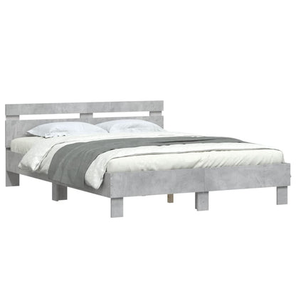 Bed Frame | Concrete Grey | Engineered Wood and Plywood | King Size