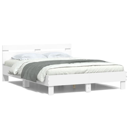 Bed Frame | White | Engineered wood, Plywood | 140 x 200 cm | Bed Frame