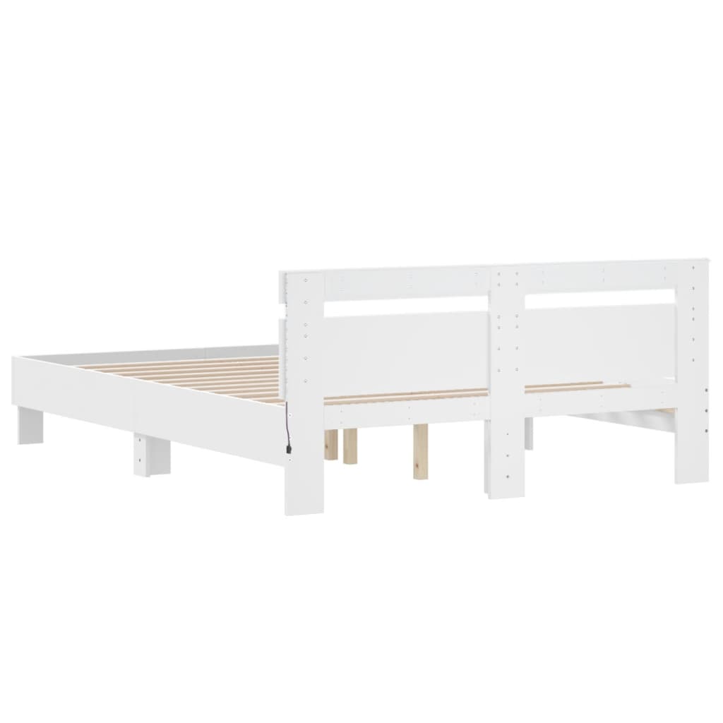 Bed Frame | White | Engineered wood, Plywood | 140 x 200 cm | Bed Frame