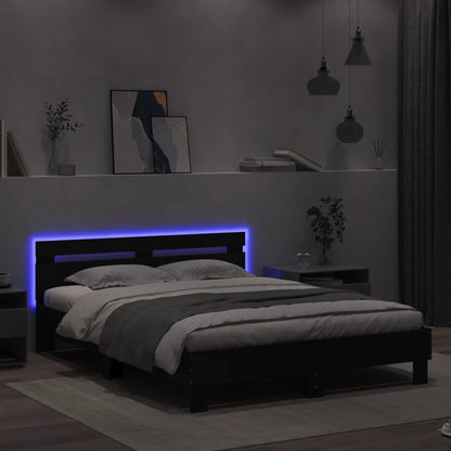 Bed Frame | Black | Engineered wood and Plywood | Double | Bed Frame