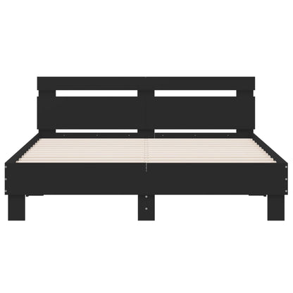 Bed Frame | Black | Engineered wood and Plywood | Double | Bed Frame