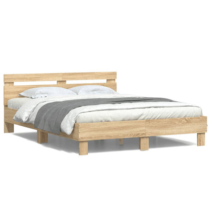 Bed Frame | Sonoma oak | Engineered wood, Plywood | Double | Bed Frame