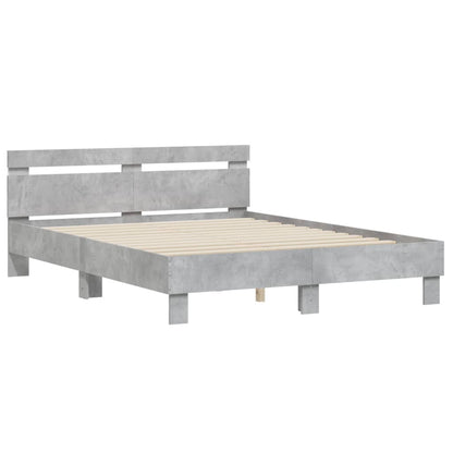 Bed Frame | Concrete grey | Engineered wood, Plywood | Double | Bed Frame