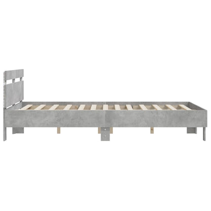 Bed Frame | Concrete grey | Engineered wood, Plywood | Double | Bed Frame