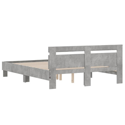 Bed Frame | Concrete grey | Engineered wood, Plywood | Double | Bed Frame