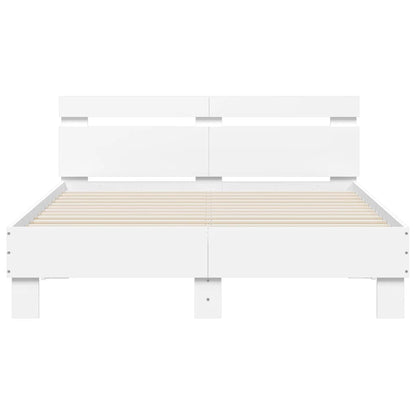 Bed Frame | White | Engineered wood | Double | Bed Frame | Rectangular