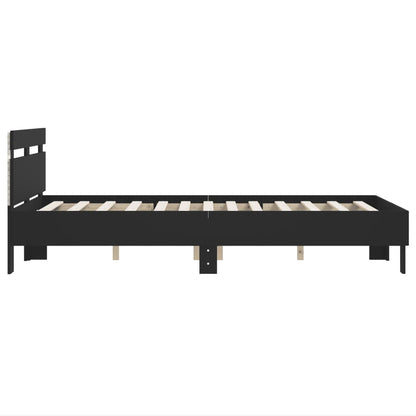 Bed Frame | Black | Engineered wood and plywood | 120x200 cm | Bed Frame