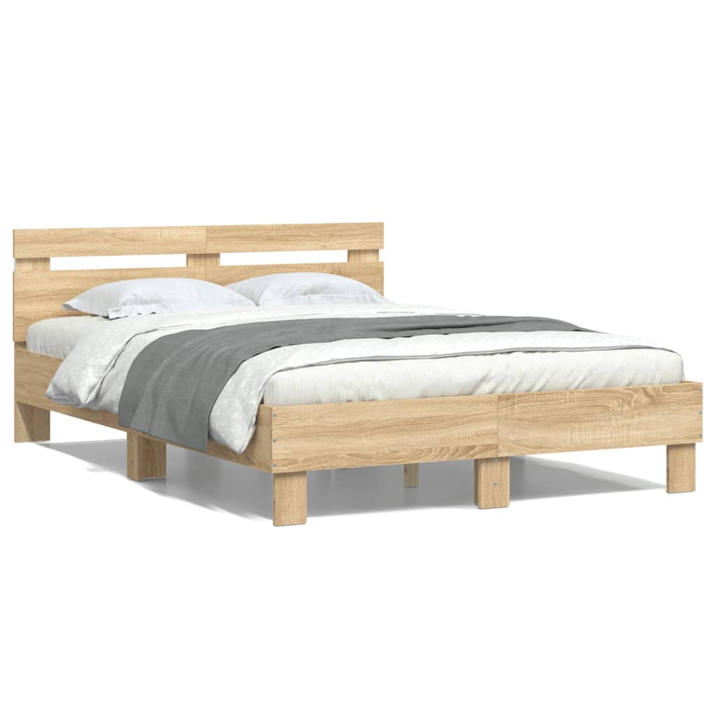 Bed Frame | Sonoma oak | Engineered wood | Double | Bed Frame