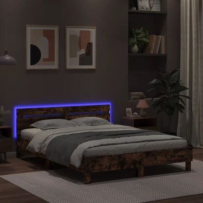 Bed Frame | Smoked oak | Engineered wood | Double | Bed Frame