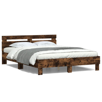 Bed Frame | Smoked oak | Engineered wood | Double | Bed Frame