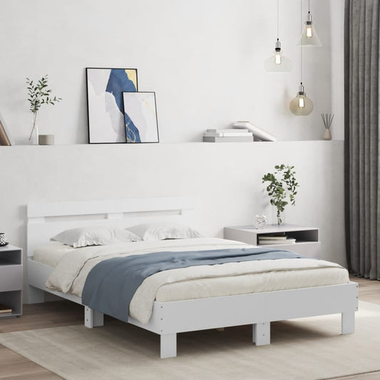 Bed Frame | White | Engineered wood, Plywood | Double | Bed Frame