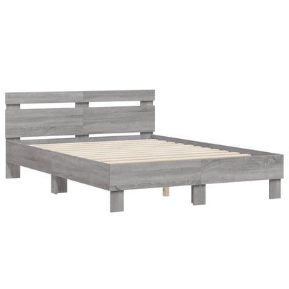 Bed Frame | Grey Sonoma | Engineered wood, Plywood | 135x190 cm Double