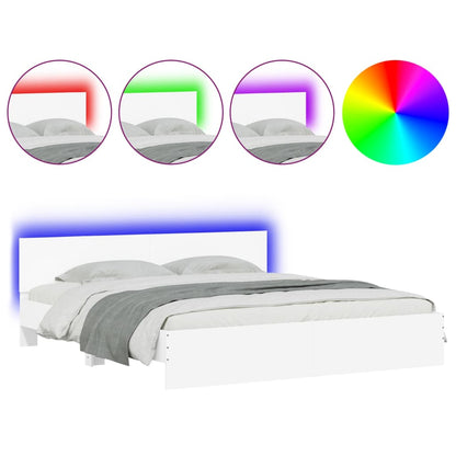 Bed Frame | White | Engineered wood, Plywood | 200 x 200 cm for mattress
