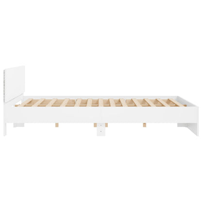 Bed Frame | White | Engineered wood, Plywood | 200 x 200 cm for mattress