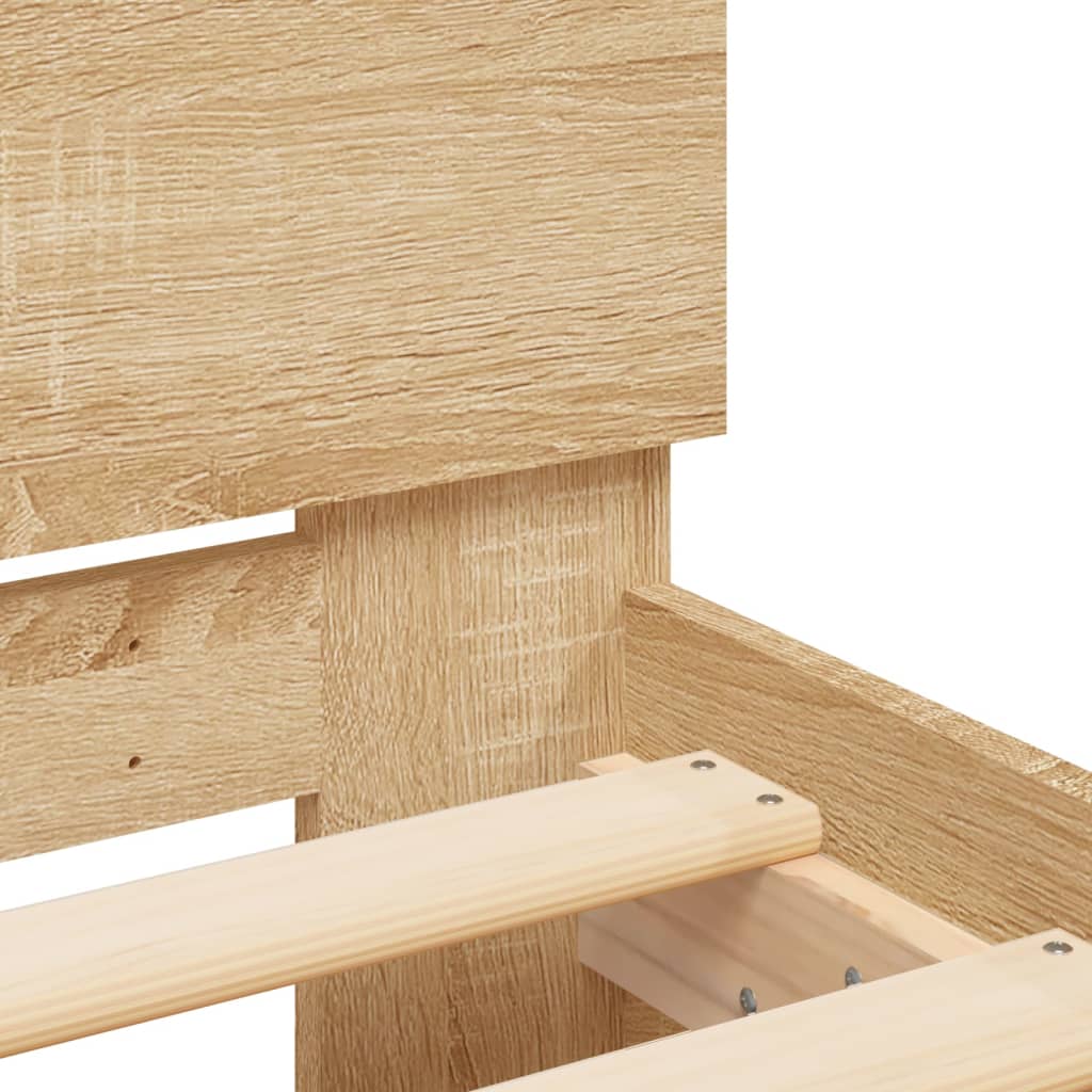 Bed Frame | Sonoma Oak | Engineered wood and plywood | Double | Bed Frame