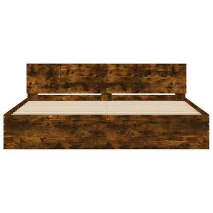 Bed Frame | Smoked Oak | Engineered wood | Double | Bed Frame
