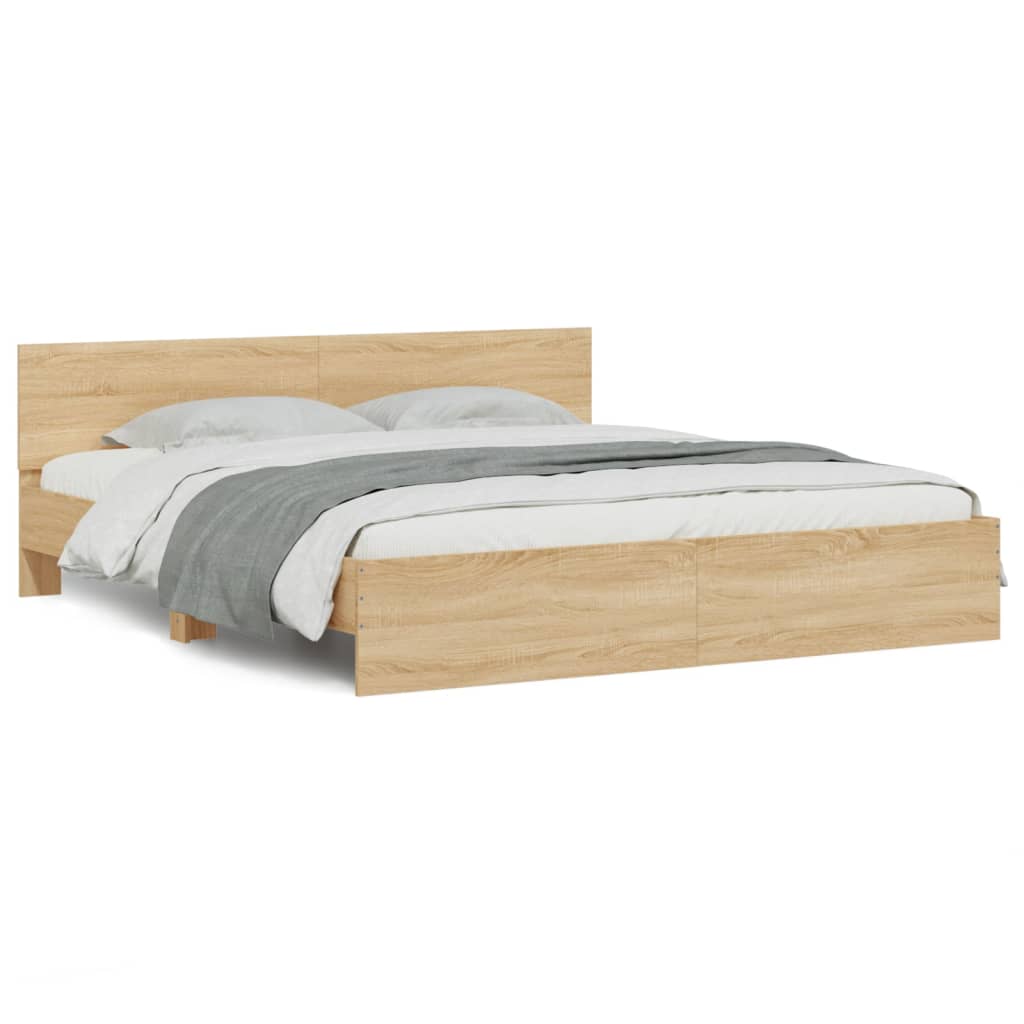 Bed Frame | Sonoma oak | Engineered wood | Super King | Bed Frame