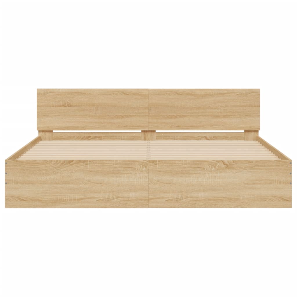 Bed Frame | Sonoma oak | Engineered wood | Super King | Bed Frame