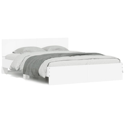 Bed Frame | White | Engineered wood | Double | Bed Frame | Rectangular