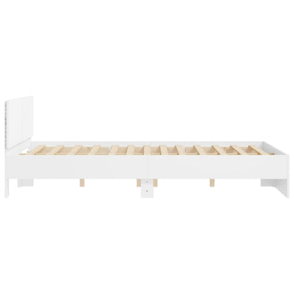 Bed Frame | White | Engineered wood | Double | Bed Frame | Rectangular