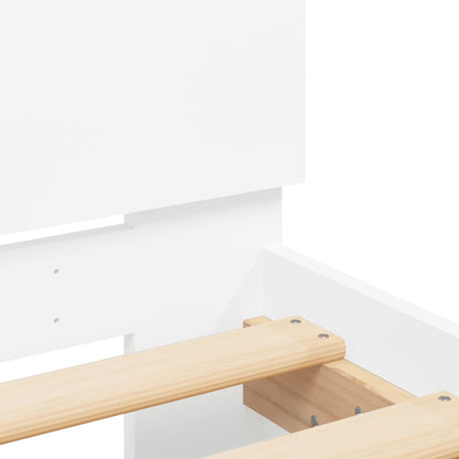 Bed Frame | White | Engineered wood | Double | Bed Frame | Rectangular