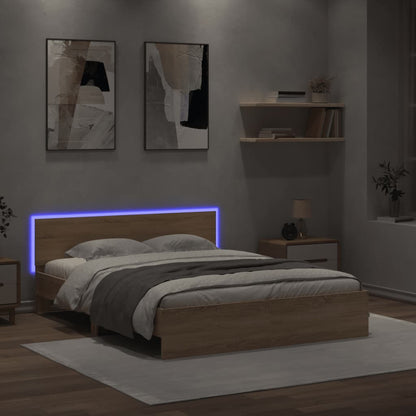 Bed Frame | Sonoma oak | Engineered wood, plywood | 160x200 cm