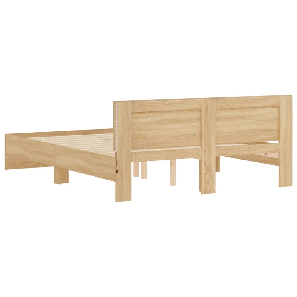 Bed Frame | Sonoma oak | Engineered wood, plywood | 160x200 cm