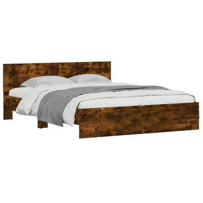 Bed Frame | Smoked oak | Engineered wood, Plywood | 160x200 cm
